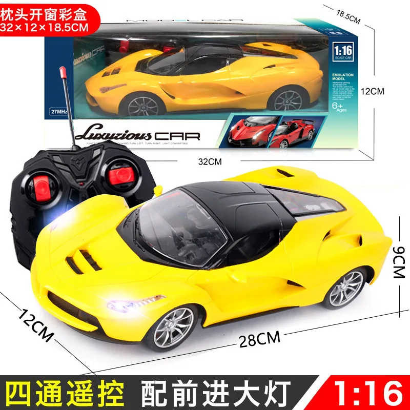 2024 High Speed Remote Control Car 1/16 Led Light Colorful Racing Rc Car 4 Channel Radio Control Car Toys