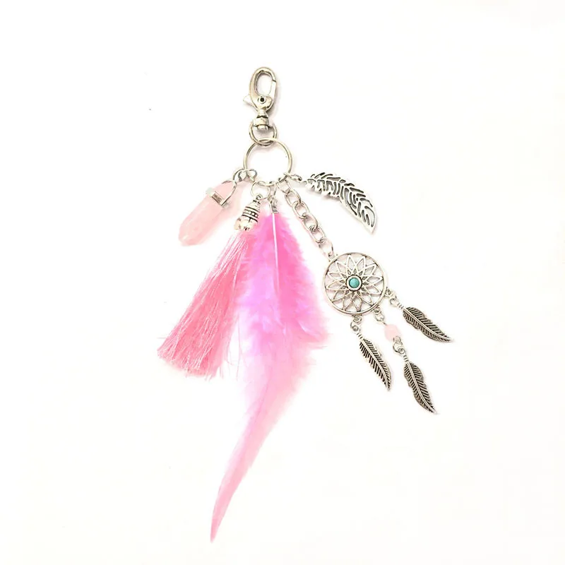 Ins Popular Luxury Tassel Evil Eye Keychain wholesale Fashion Crystal Custom Accessories Natural Healing Crystals Keychains