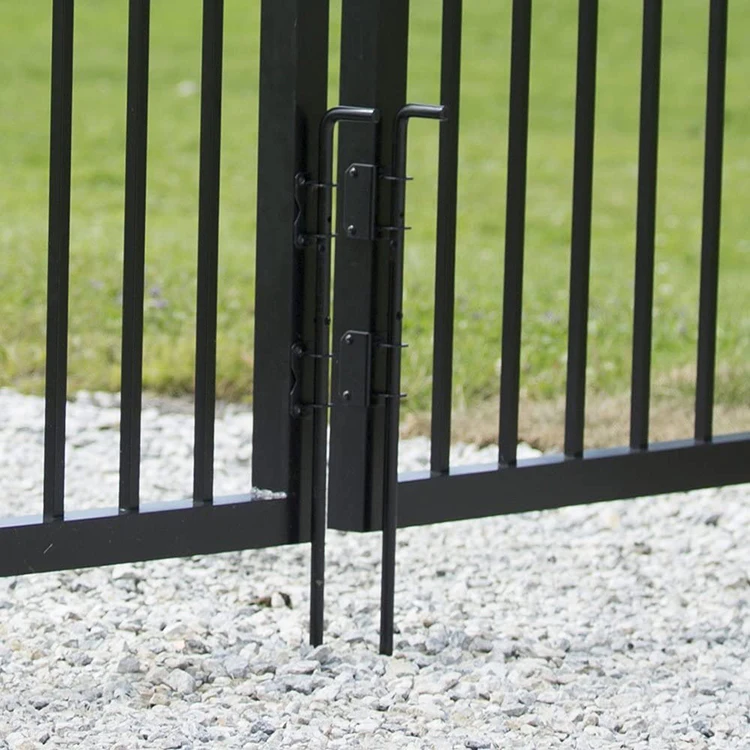 Safety Gate Stoppers Black Door Latches Outdoor Iron Fence Heavy Duty Stoppers Locks Hardware Kit Internal Doors Gates Stop