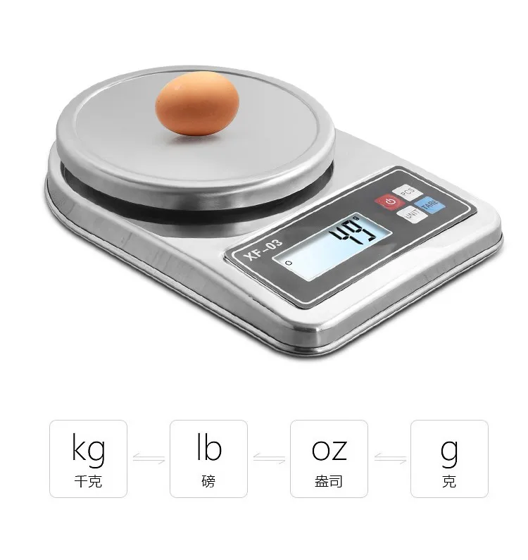 Digital Kitchen Scales Electronic Portable Sensitive Lowest Price Silver Hard Food Scales