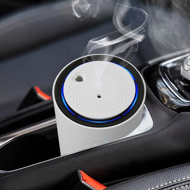 2021 Hot Sale Portable Electric USB Car Essential Oil Aroma Diffusers Ultrasonic Air Humidifie with LED light