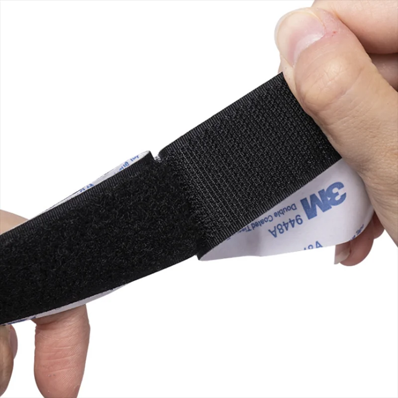 Black White Good Sticky 20-110 mm Wide Hook and Loop Tape adhesive Hook Loop Strong Back Adhesive Fasteners Tape Rolls