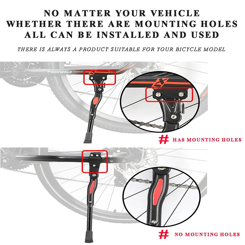 high-quality Road Bike Mountain Bike Kickstand Bicycle Kickstand Bicycle Cycling Parts Bike Accessories