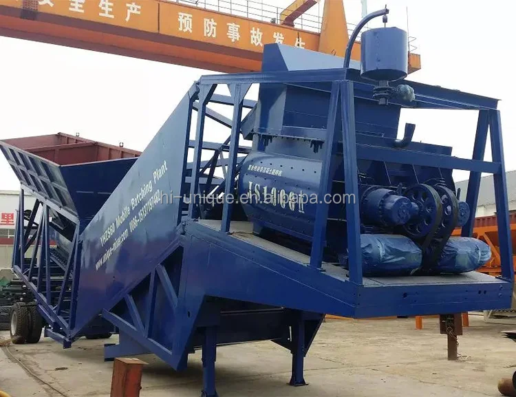 Factory price fully automatic portable YHZS60 60M3/h concrete batching plant for sale