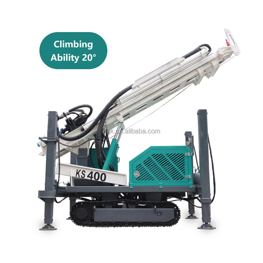 260m 350m 400m Drilling Depth Pneumatic DTH Borehole Water Well Rig Machine Crawler diesel Engine