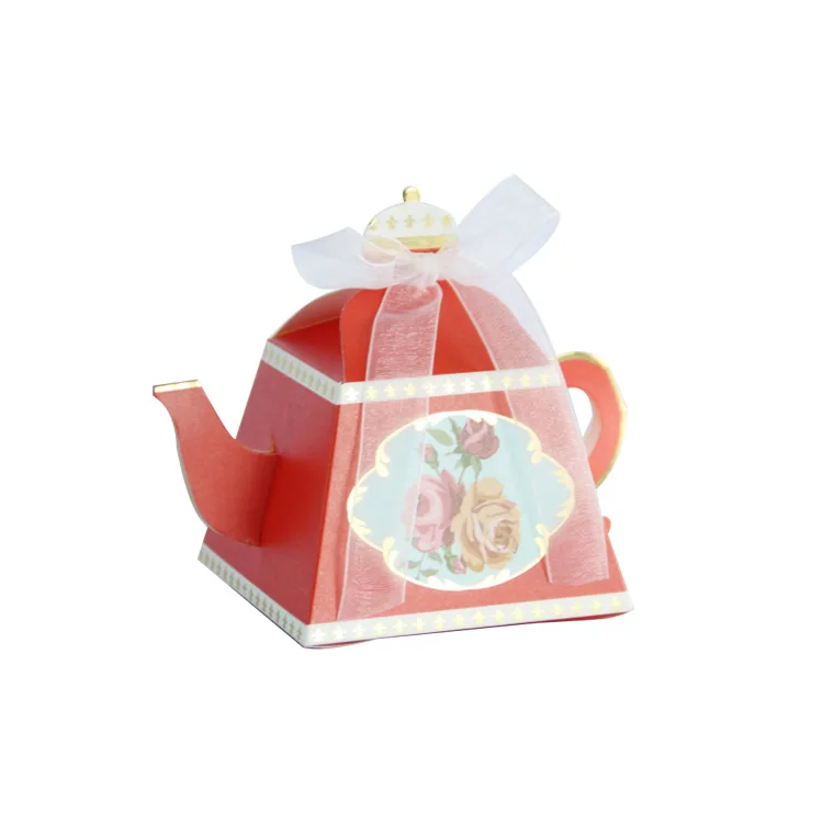 
Favor Packaging Gift Box Wedding Candy Box for Wedding Party Teapot Shaped Blue/pink/red / Customized Paperboard Cardboard R0003 