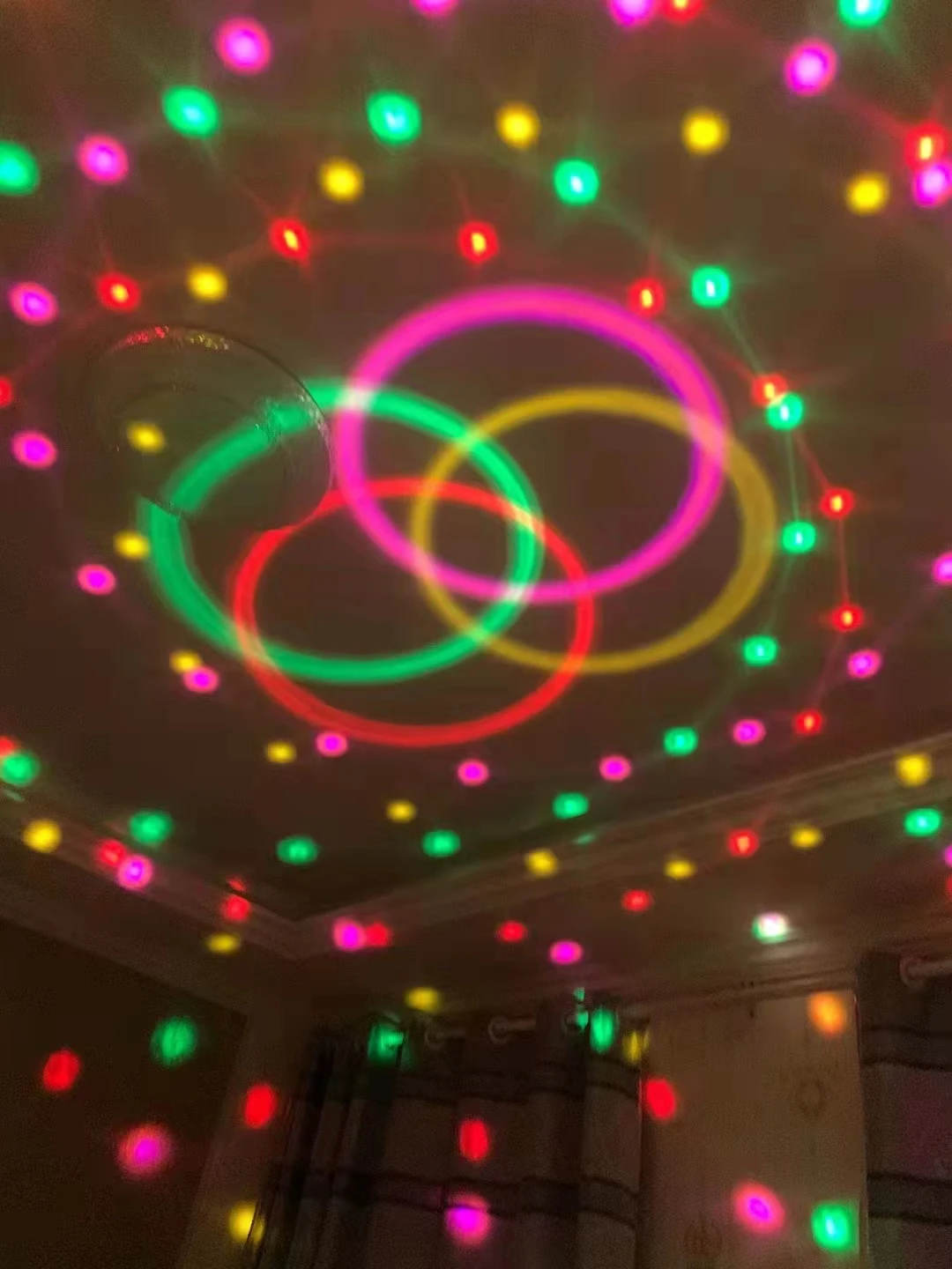 Sound Activated Stage Effect Light Lamp Laser Crystal Magic Ball Disco Party Club Speaker Rainbow Night Light