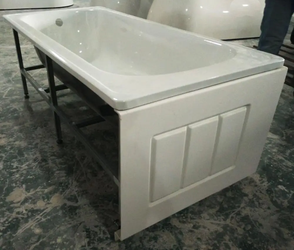 square simple built in steel bath tub hot tub