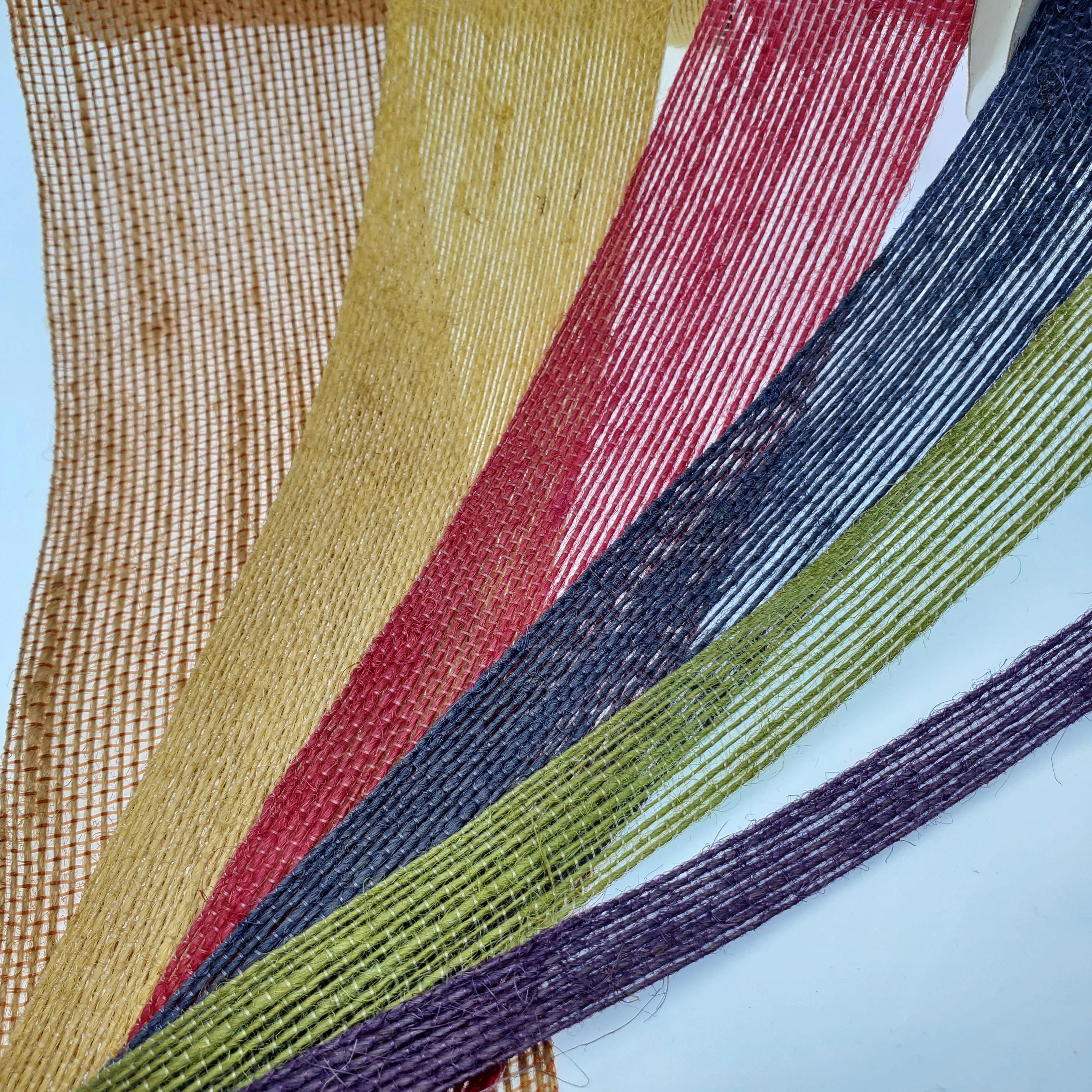 Tailor Made Wholesale Luxury Double Face Custom Color Linen Woven Natural Ribbon