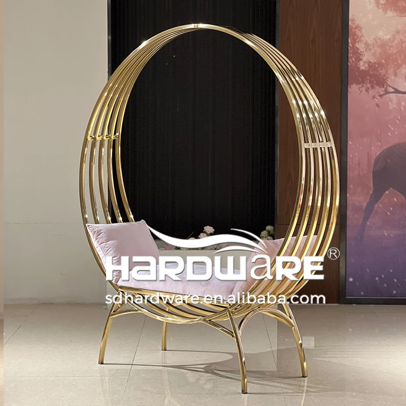 Gold Wedding Bride And Groom Royal King And Queen Throne Banquet Chair