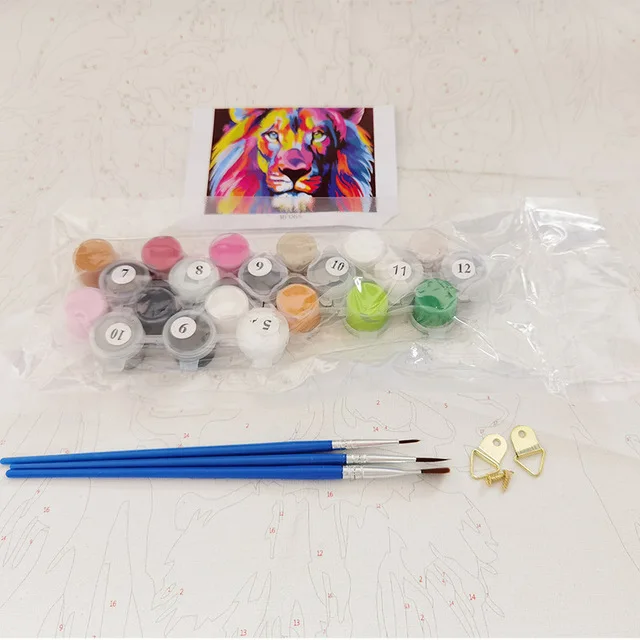 Support PayPal Payment Monkey Animal Design Canvas wall art Customize Paint By Numbers