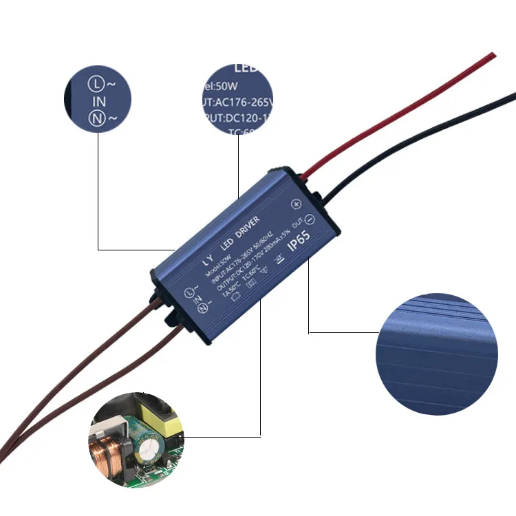 CE RoHS constant current 50W LED driver 1500ma power supply