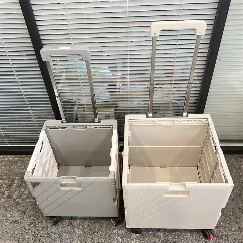 Wheels Plastic Portable Go Cart Folding Shopping Price Trolleys Carts Trolley Foldable