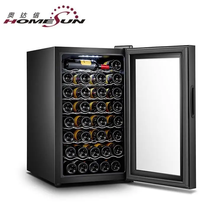 Custom furniture metal wood glass cooler mini cooling system wine cellar
