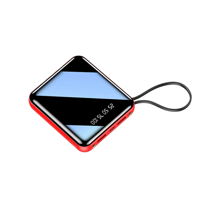 2022 New Products Factory Selling With cable Delicate Li-polymer Battery Pack 10000mAh Mimi Power Bank Mobile Charger