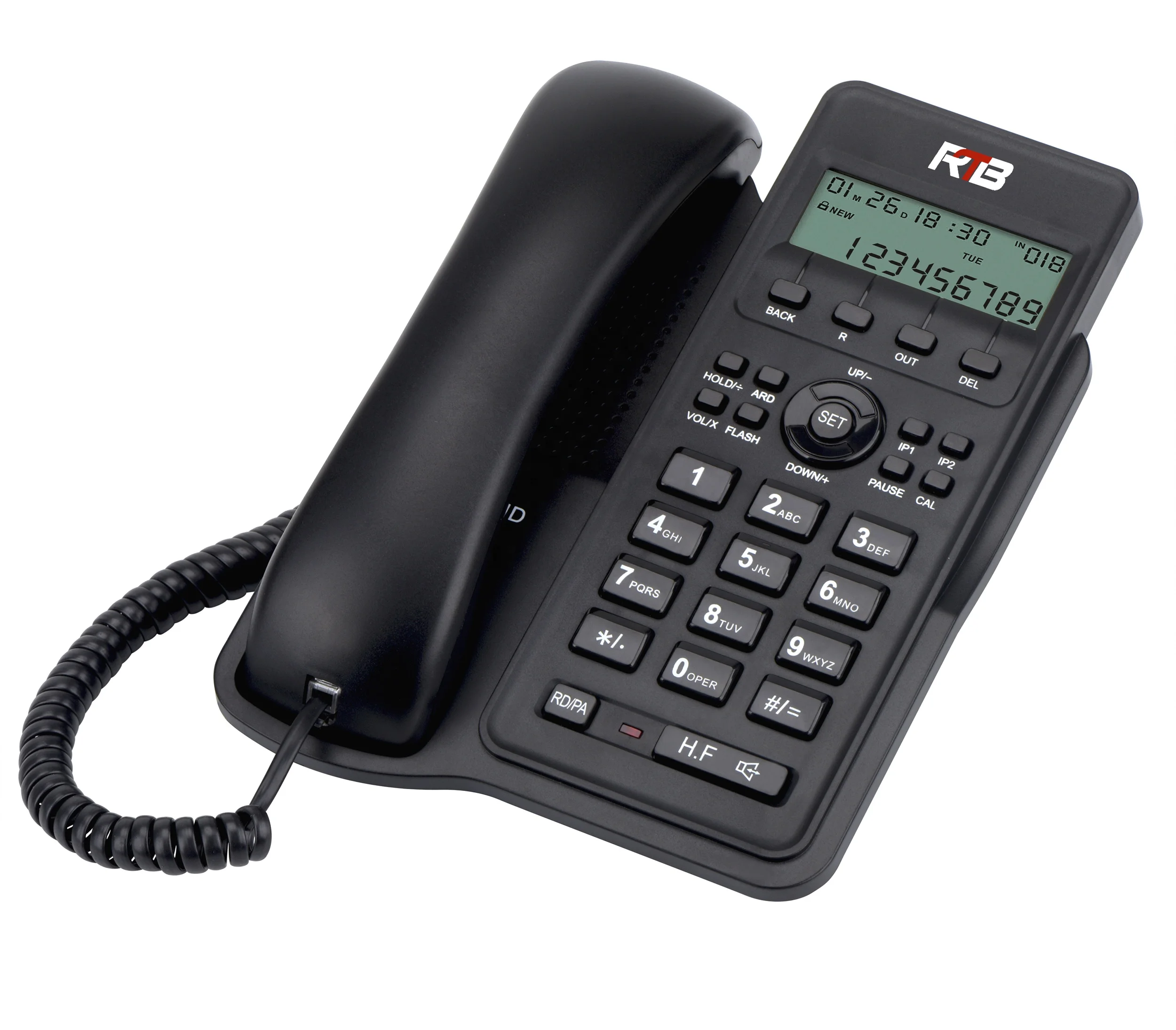 Custom Wholesale Caller Id Landline Telephone Fixed Cord Desk Phone With Speaker