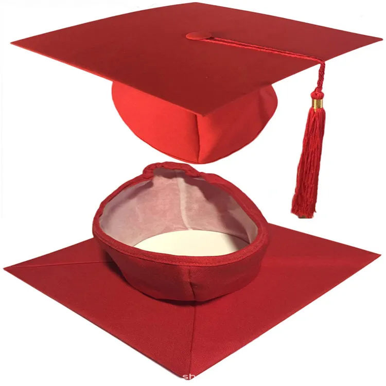 2022 Student Graduation Hat Wholesale Best Quality Gown Caps Adult Gradation Cap with Tassel and Charm