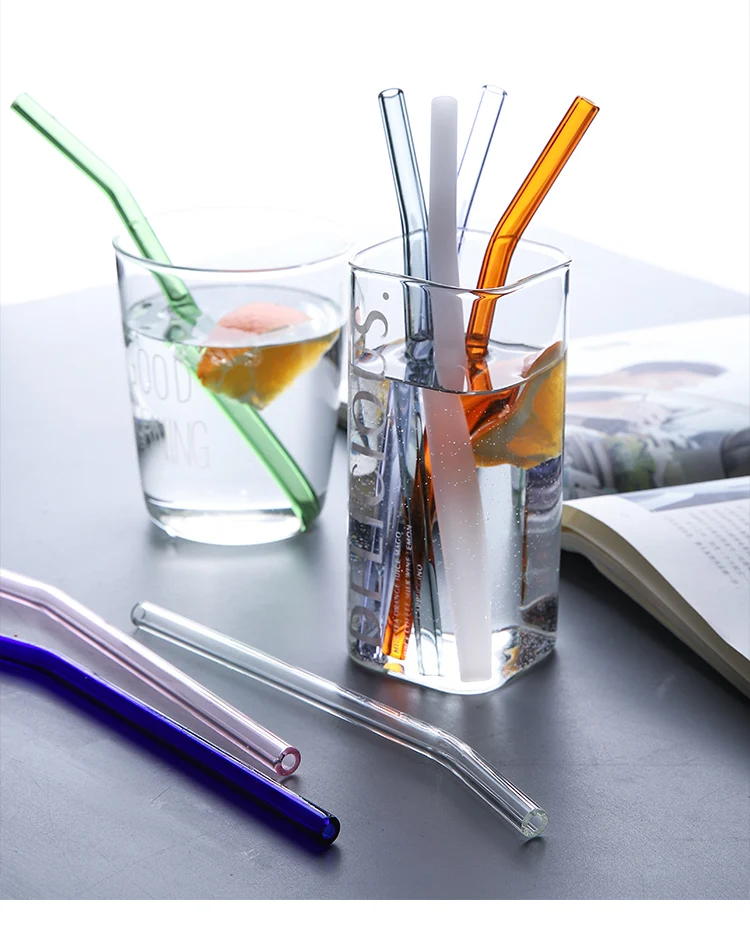 Amazon top selling new product ideas 2019 glass bottles with straw