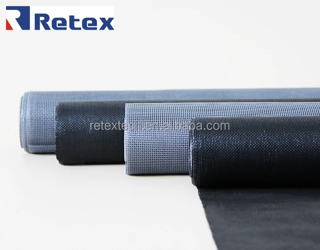 Manufacturer ready to ship 18X16 mesh black 1m*100m in rolls window screening mosquito netting door bug net