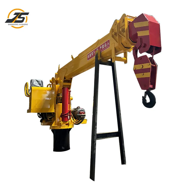 Diesel powered telescopic boom marine crane for offshore cargo salvage operations