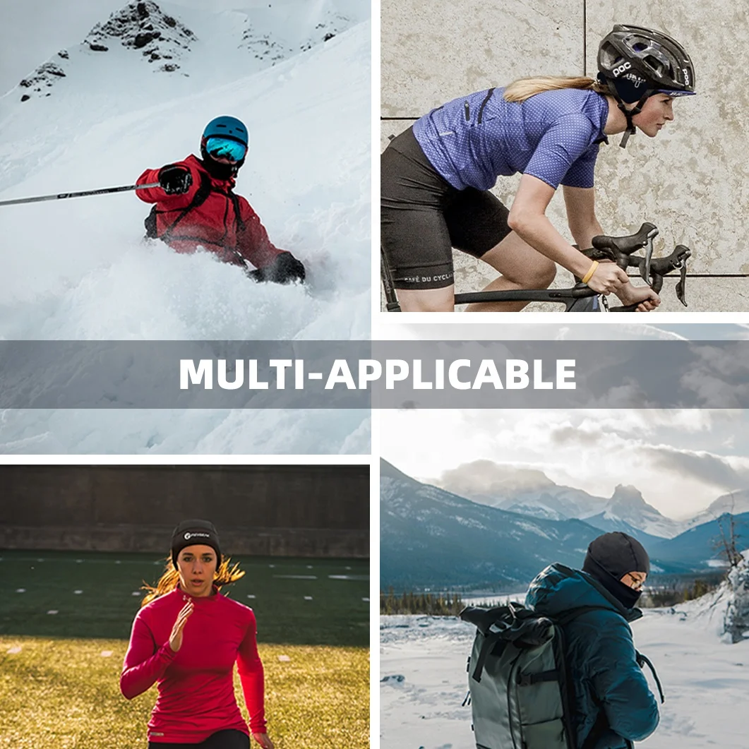 REYGEAK Outdoor Sports Warm Fleece Winter Thermal Cycling Hat Snow Road Bike Hats Bicycle Scarf Headwear Hood