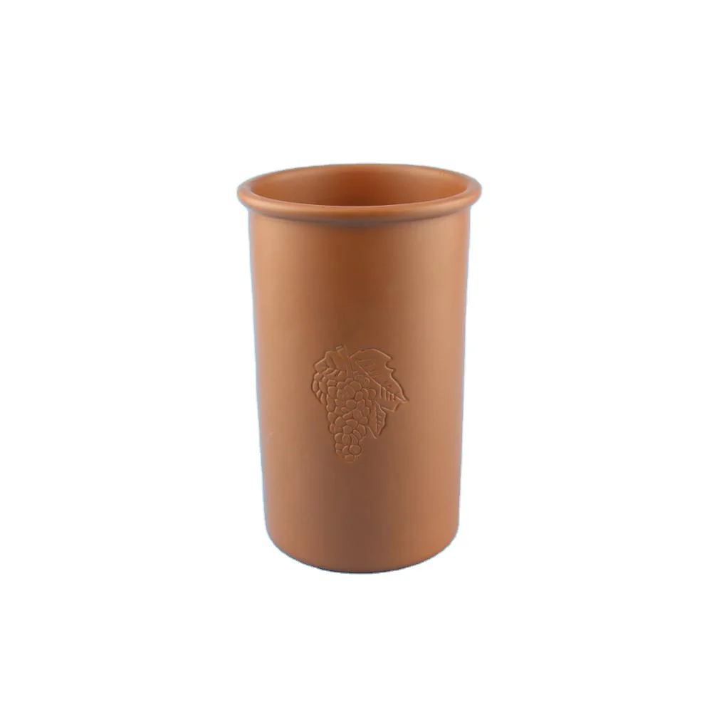 Hotsales Terracotta with Mud Clay Glazed Ceramic Wine Cooling bottle Ceramic wine cooler keg