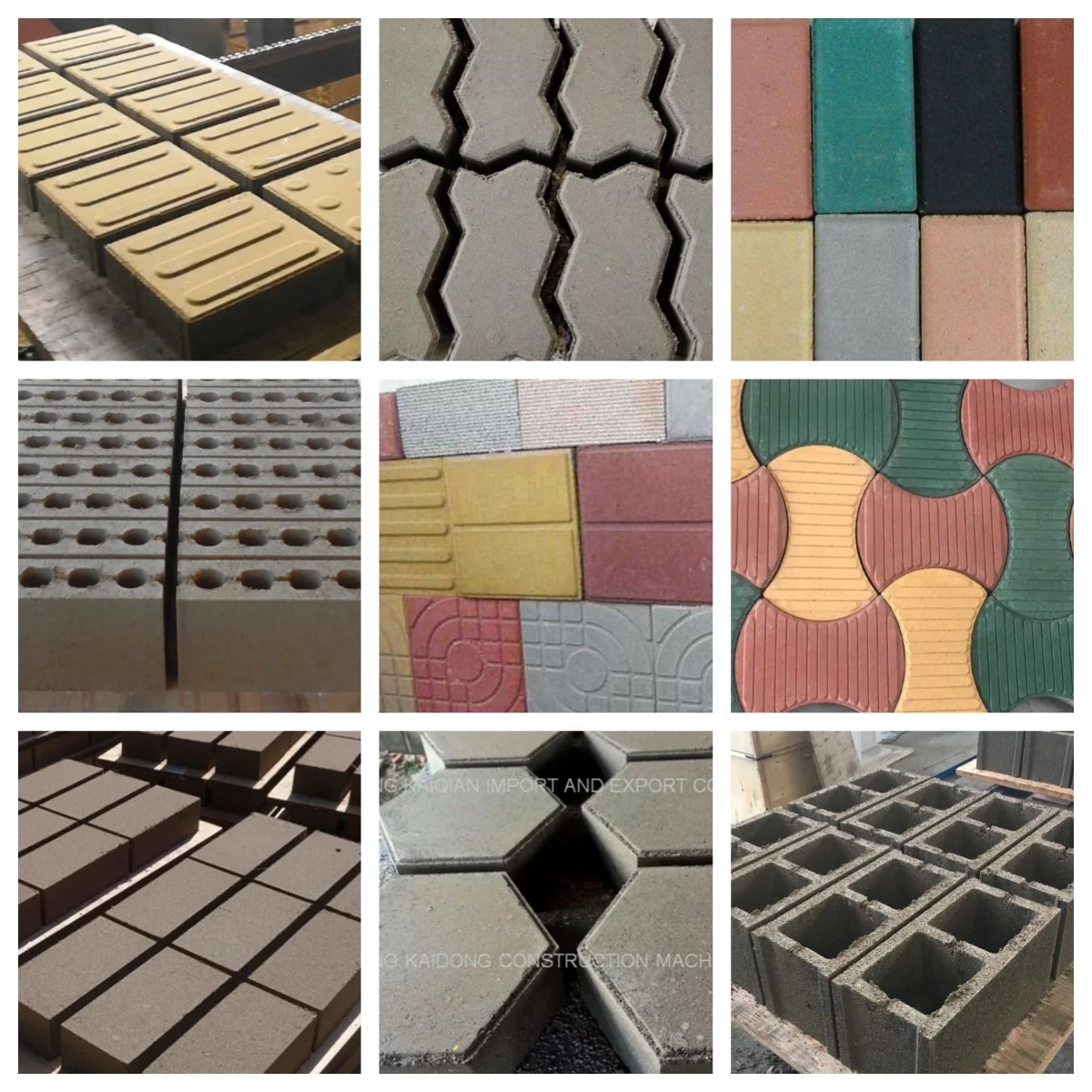 Kaidong QT4-15C Automatic Interlocking Brick Machine Hollow Concrete Brick Block Moulding Machine Cement Brick Making Machinery