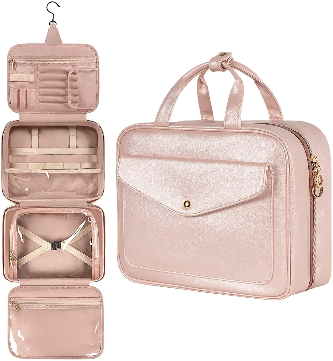 Wholesale Hanging Travel Makeup Bag for Women Large Waterproof Cosmetic Toiletry Bags Travel Organizer