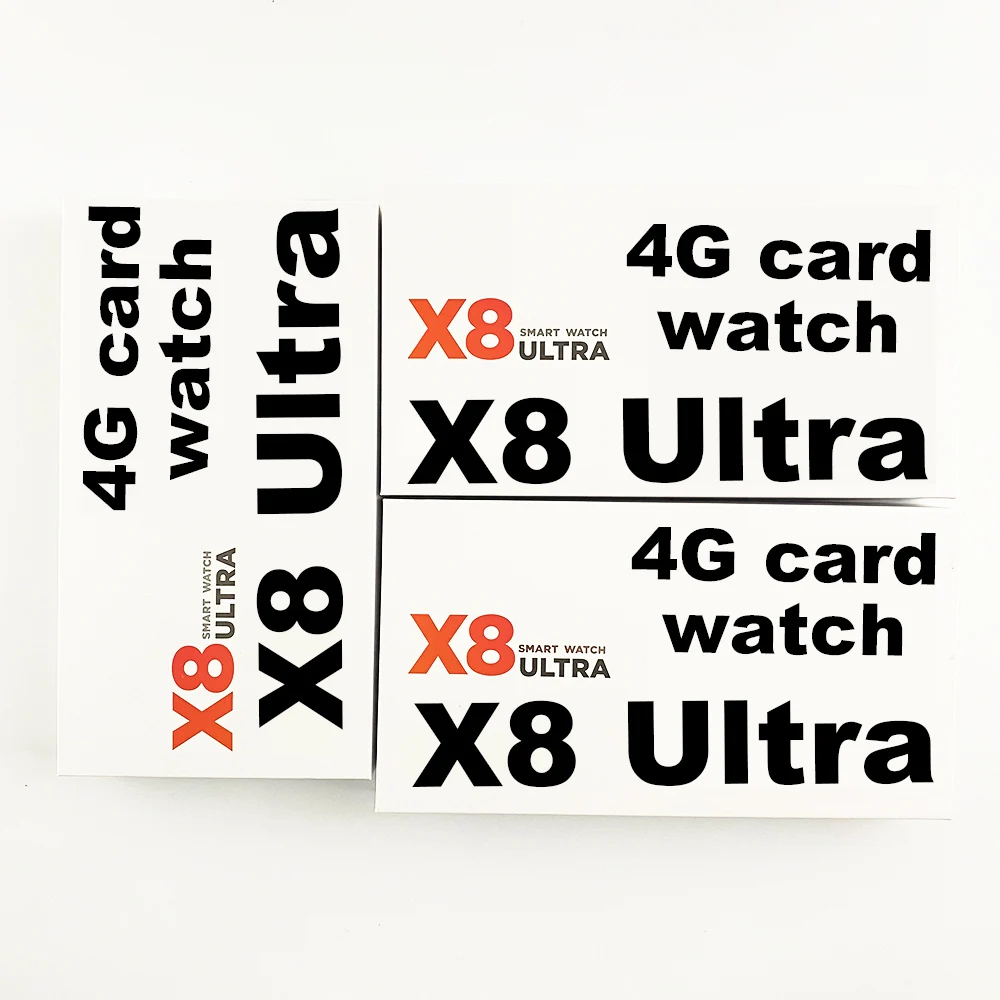 X8 4G Sim Card Smart Watch Android OS 10 GPS Wifi Smartwatch X8 ROM 2G RAM 16GB Ultra Network Phone Calling Smartwatch