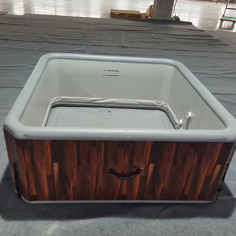 High Quality Drop Stitch Inflatable Hot Tub Portable Family Spa Pool Heating Bubble Massage Pool