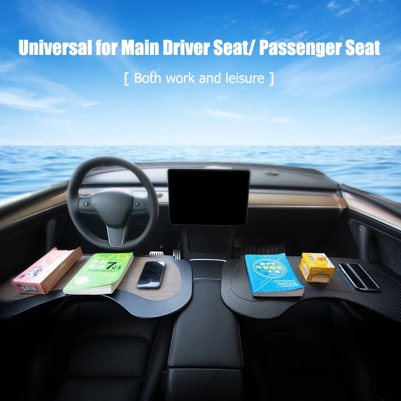 portable car interior accessories dining table for car seat food tray table foldable car desk for Tesla