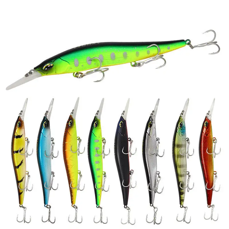 13.5cm/13.9g Minnow Fishing Lure Hard Bait Long Lips wobblers Minnow Crank bait Bass Pike Artificial Baits Fishing Tackle