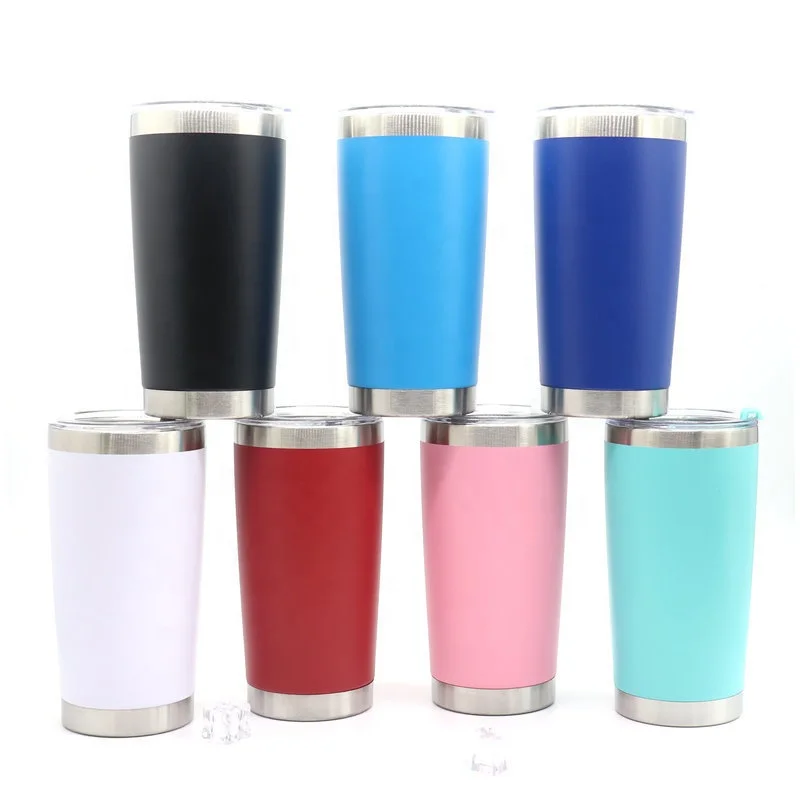 HDT 20 Oz Tumblers Custom Hot Cold Insulated Double Wall Wine Stainless Steel Tumblr Tumbler Cups Wholesale