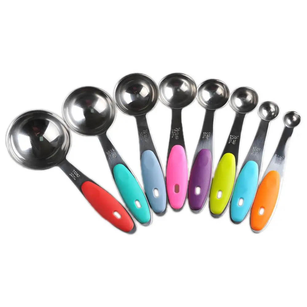
Smithcraft 16 pcs Stainless Steel 304 Measuring Cups And Spoons Set With Silicone Grip 
