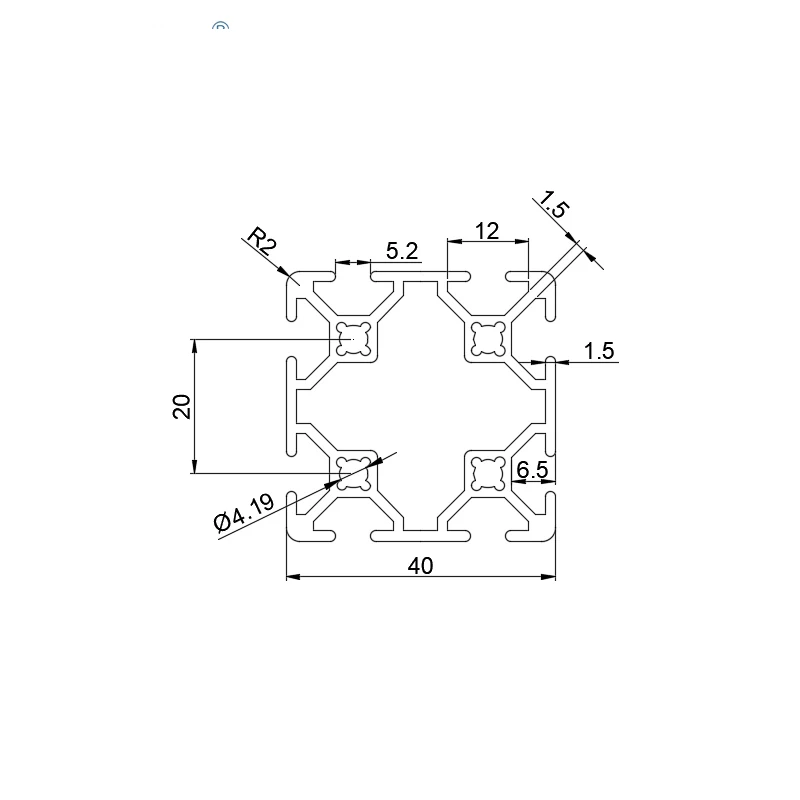 shaoxing msr 40f factory price slot 5 aluminium extrusion aluminium profile  4040  for window and door connecting china supplier
