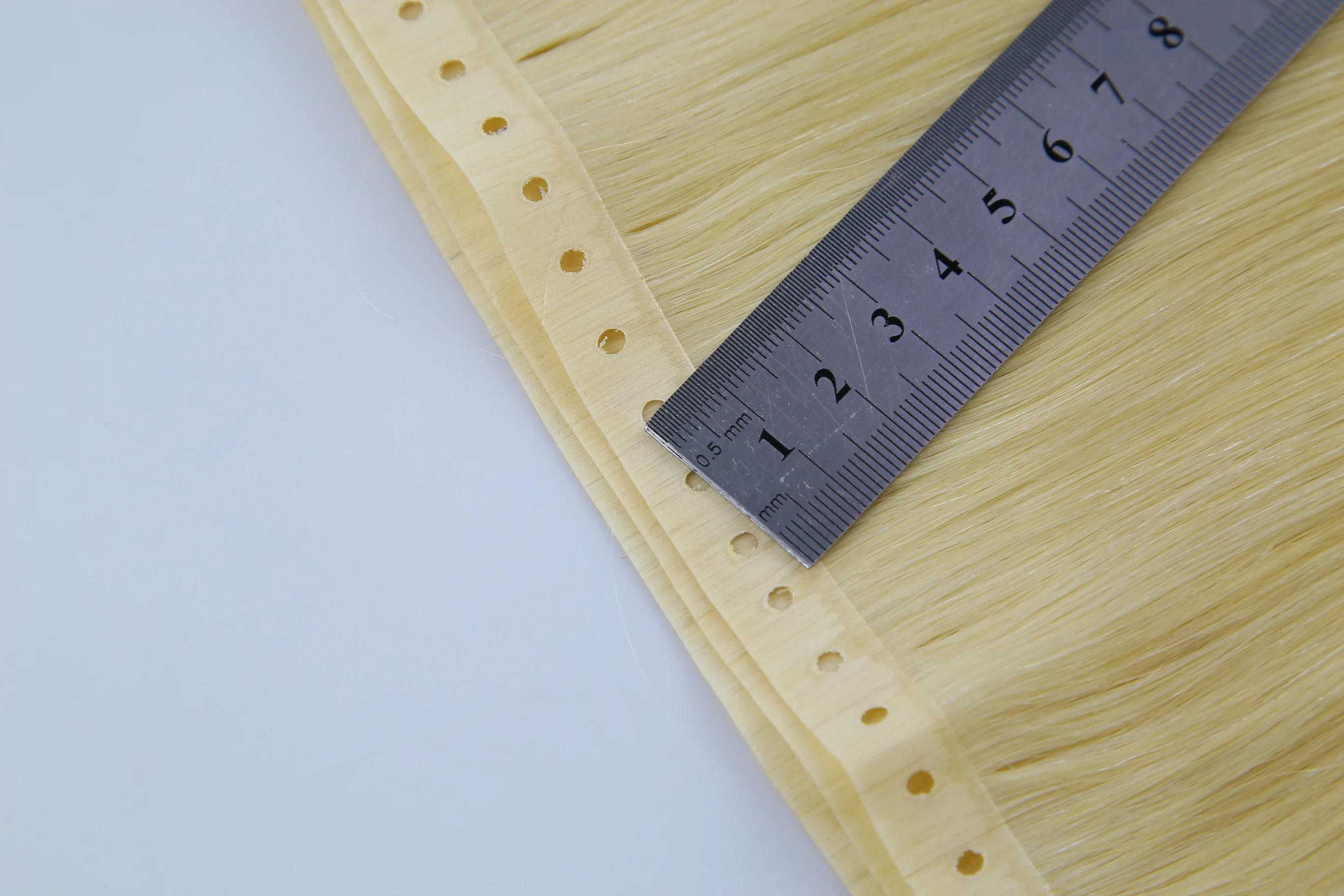 High Quality 12A Double Drawn 100g Russian Remy Human Virgin Seamless Hair Extensions Silky Straight Wave PU Skin Beaded Weft