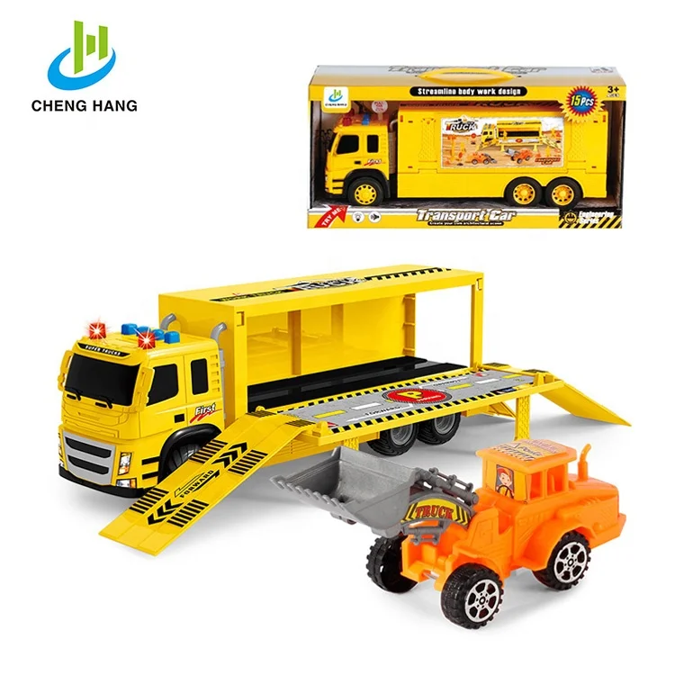 
kids construction truck toy transport car carrier mini bulldozer toys 