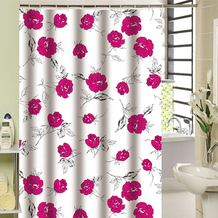 Factory PE Shower Curtains Latest Design Factory Wholesale Custom bath curtain