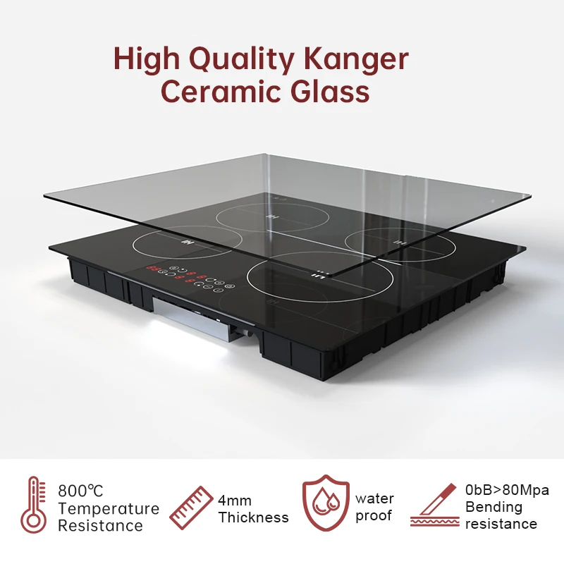 Kitchen Products Built-in Induction Cooktop Touch Screen magnetic induction hob cooker 4 plate Burner Electric Induction Stove