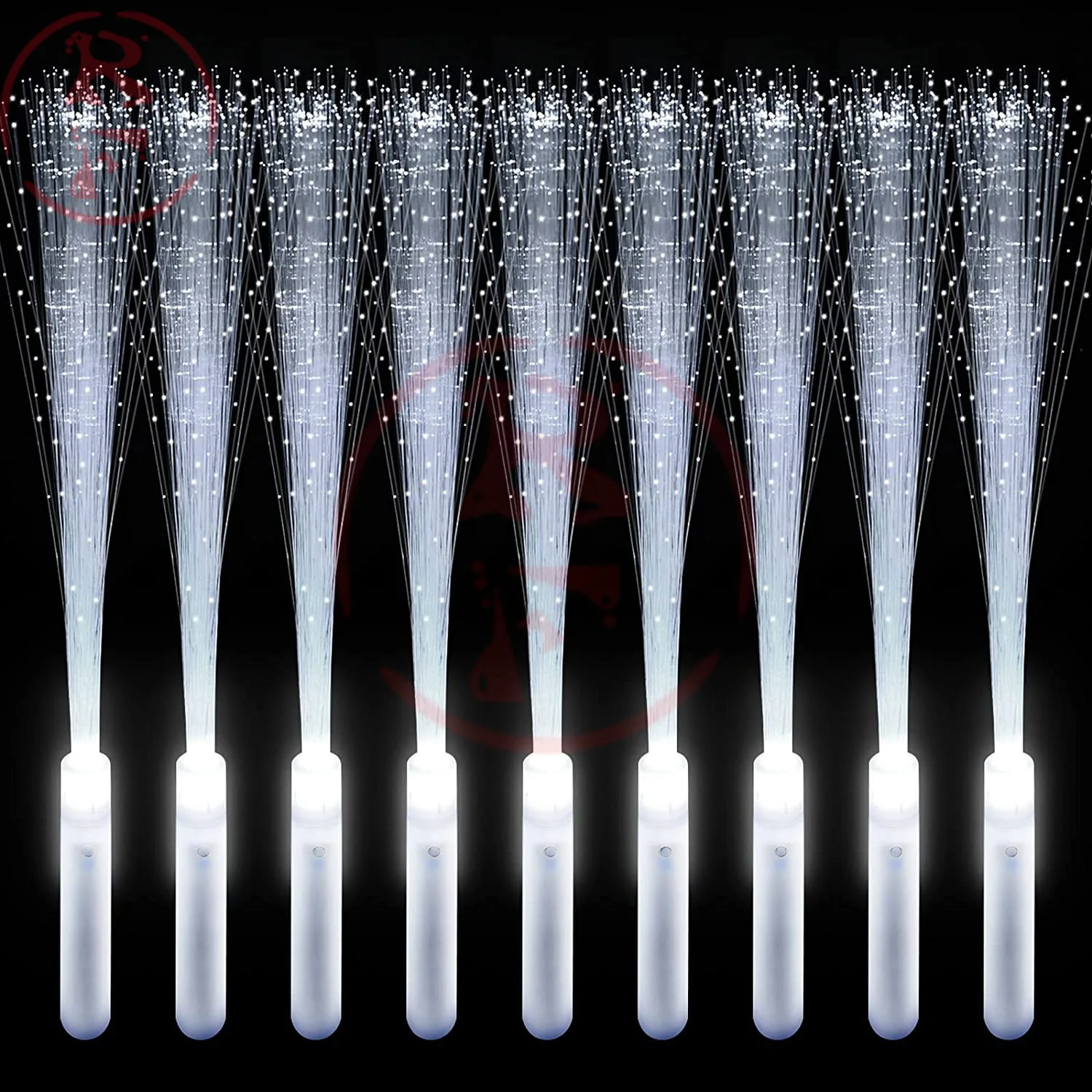 White Flashing Light up Stick Wand LED Magic Rod with Fiber Optic for Wedding Birthday Festival Party Accessories Props