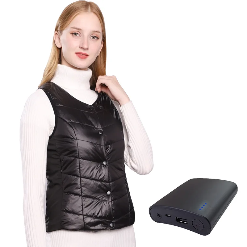 Smart App Control Heating Vest Usb Electric Heating Charging Men And Women Waistcoat