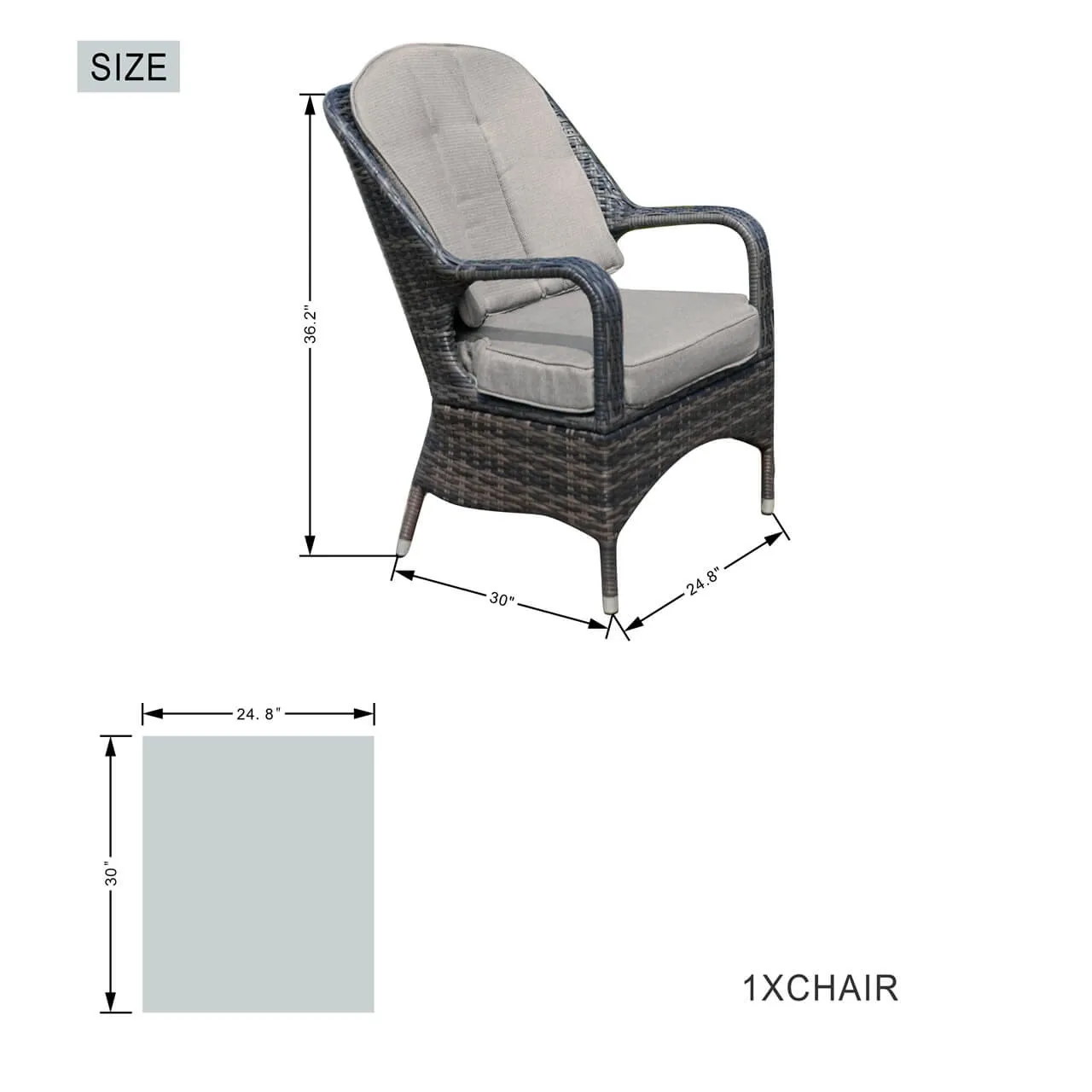 Modern Outdoor Restaurant Furniture European Aluminum Frame Garden Rattan Chairs Outdoor Rope Dining Chair