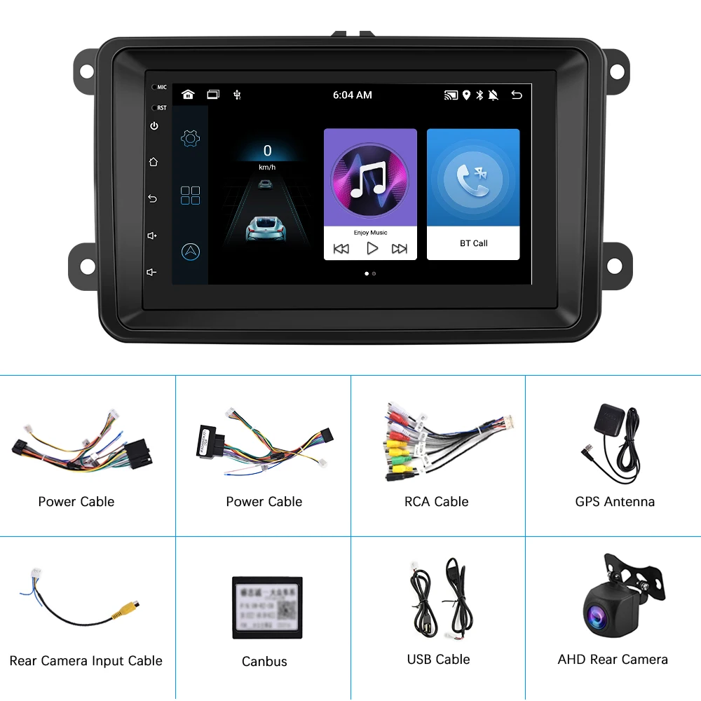 2 Din 7' Android 11 Car Radio 1+16GB Autoradio GPS WIFI For VW/Skoda/Seat/Octavia/Golf 5/6/Touran/Passat B6/B7/Jetta