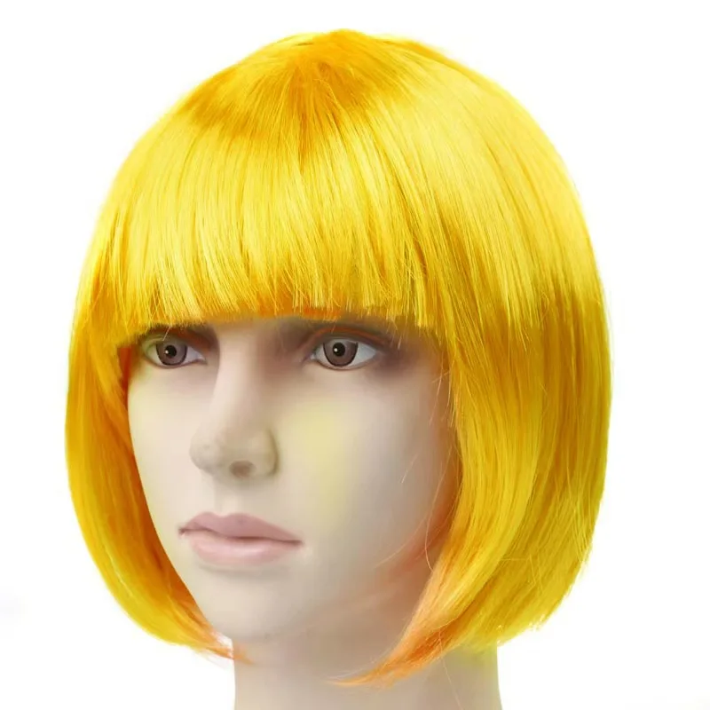 Cheap Colors  Dress Costume Short Bob Synthetic Carnival/Halloween Party Wigs Factory
