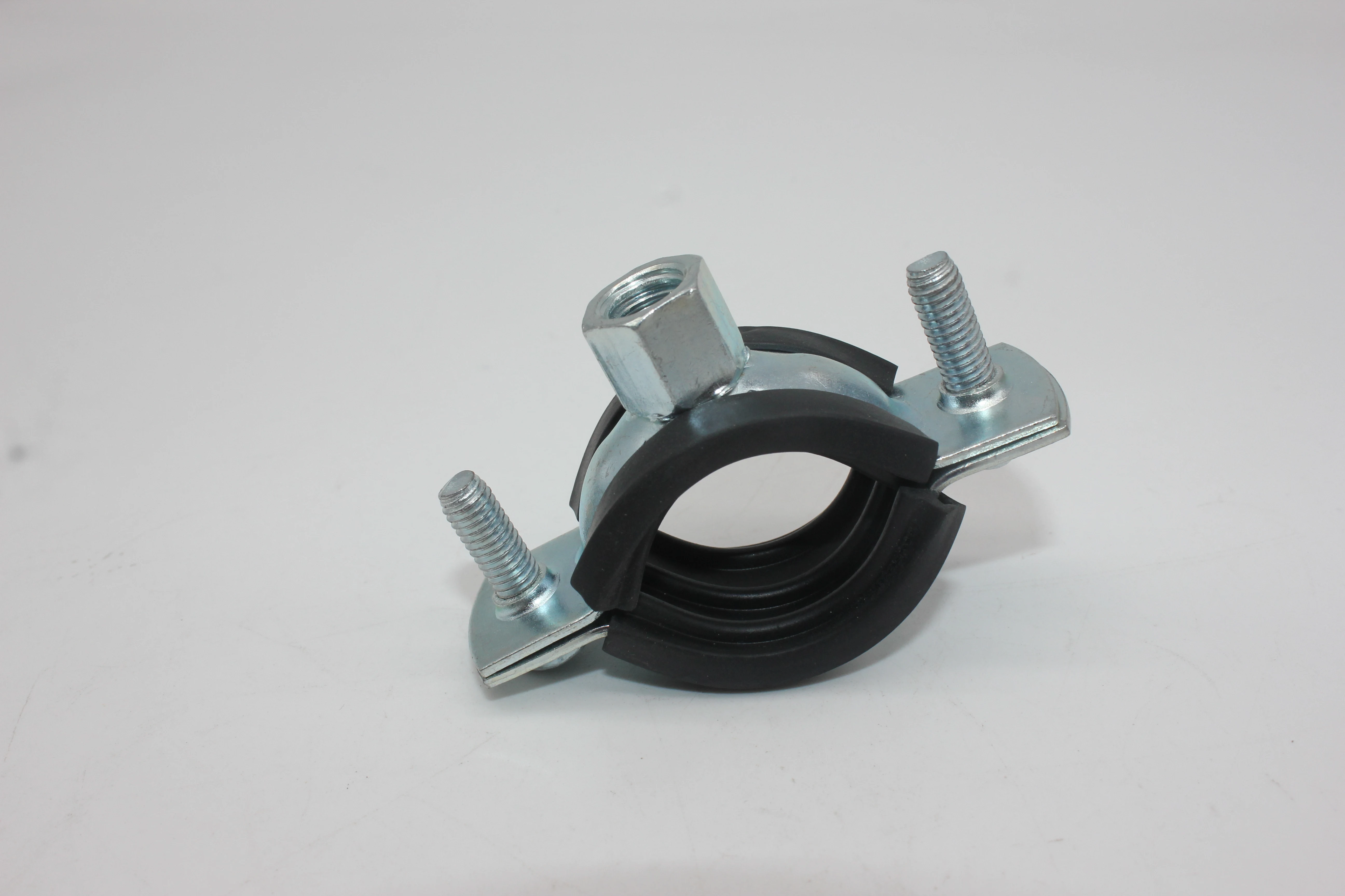 Caddy Macrofix strut Pipe Clamp with Rubber Lining Acoustic Pipe Clip - Double Bolte