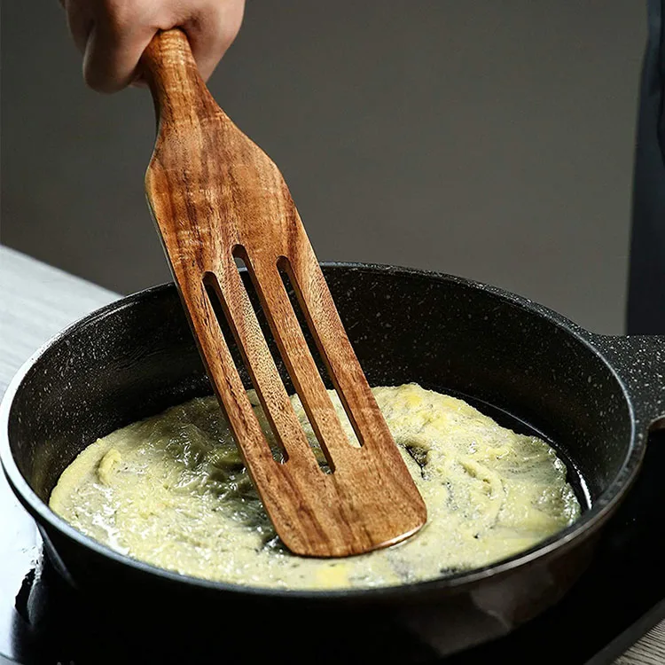  Set Of 5 Handmade Popular Sale Food Grade Solid Wood Kitchen Utensil