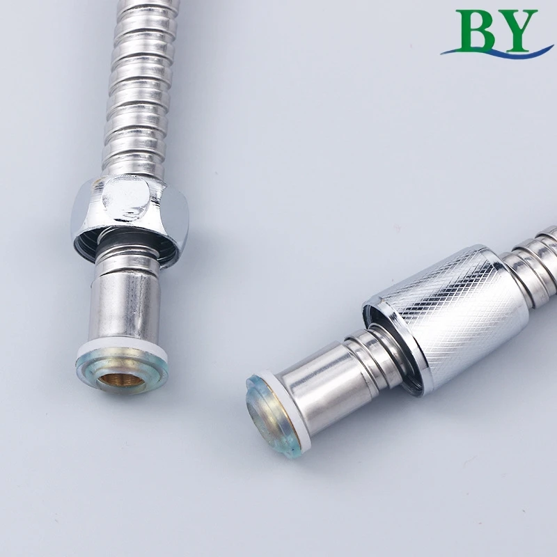 Stainless Steel Shower Hose Custom Length Shower Tube Nozzle Bathroom Pipe Double Buckle Hose