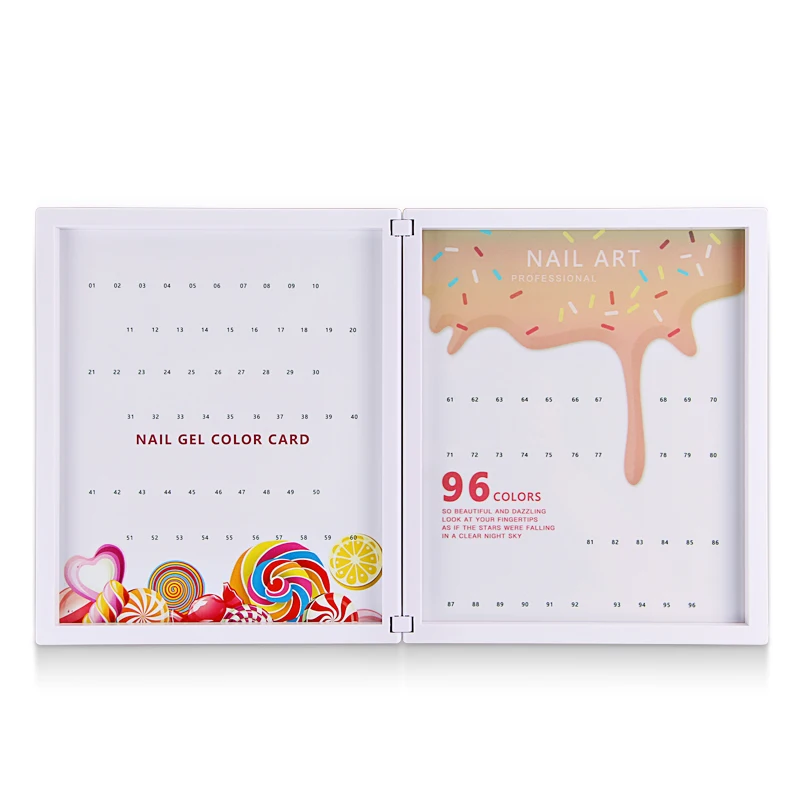 96 Colors Nail Tools Acrylic Nail Gel Display book For color display can oem logo display book