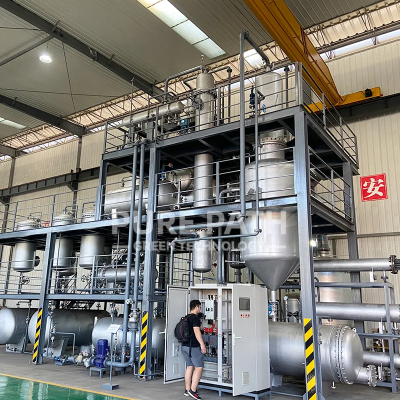 Catalytic cracking diesel refinery waste motor oil to diesel recycling machine