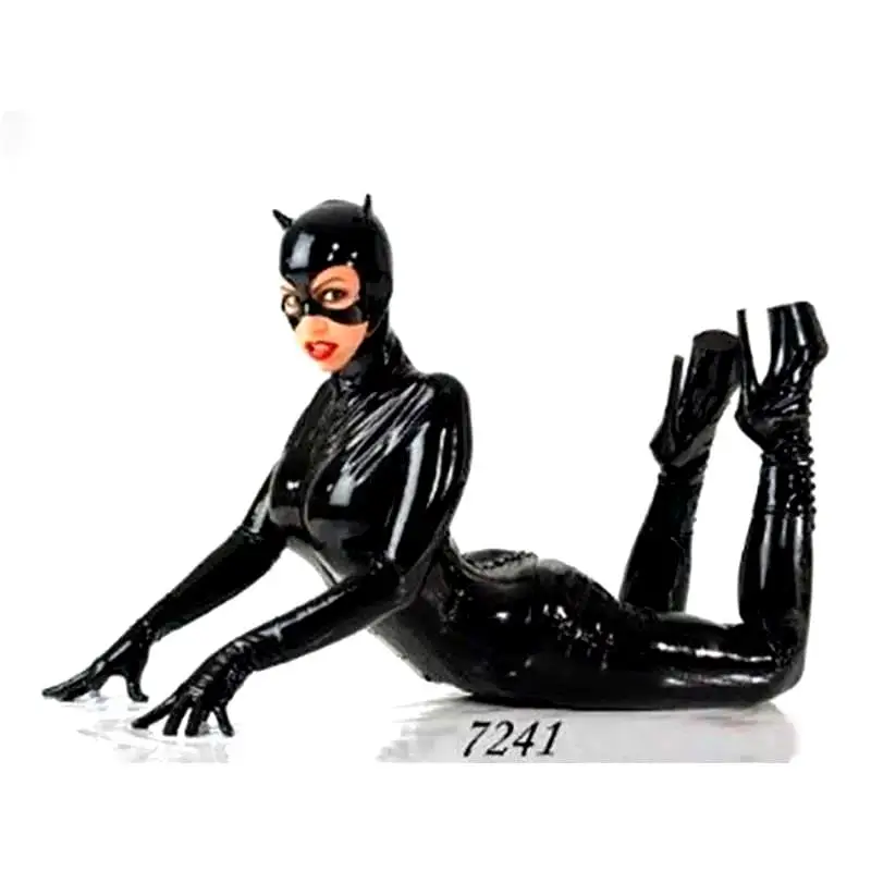 MOGlovers Nightclub Sexy Latex suit Faux Leather Girl Jumpsuit Wetlook Stretch PVC Bodysuit Lingerie Hot Erotic Body Set